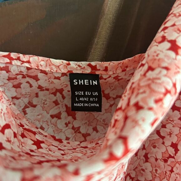 SHEIN Pink Floral Pattern Slip Dress L - Picture 4 of 16